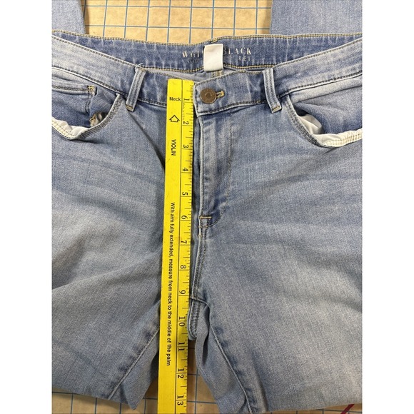 White House Black Market Skinny Ankle Jeans, Mid Rise, Size 14 - Picture 10 of 11